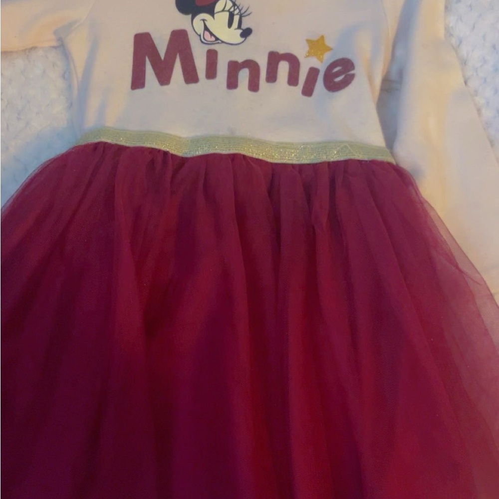 Minnie Mouse Dress with Red Tulle Skirt
